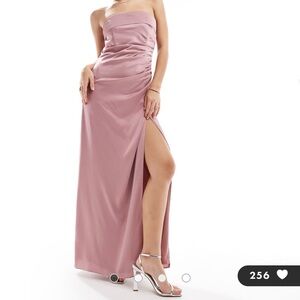 ASOS Strapless Pink Maxi Dress